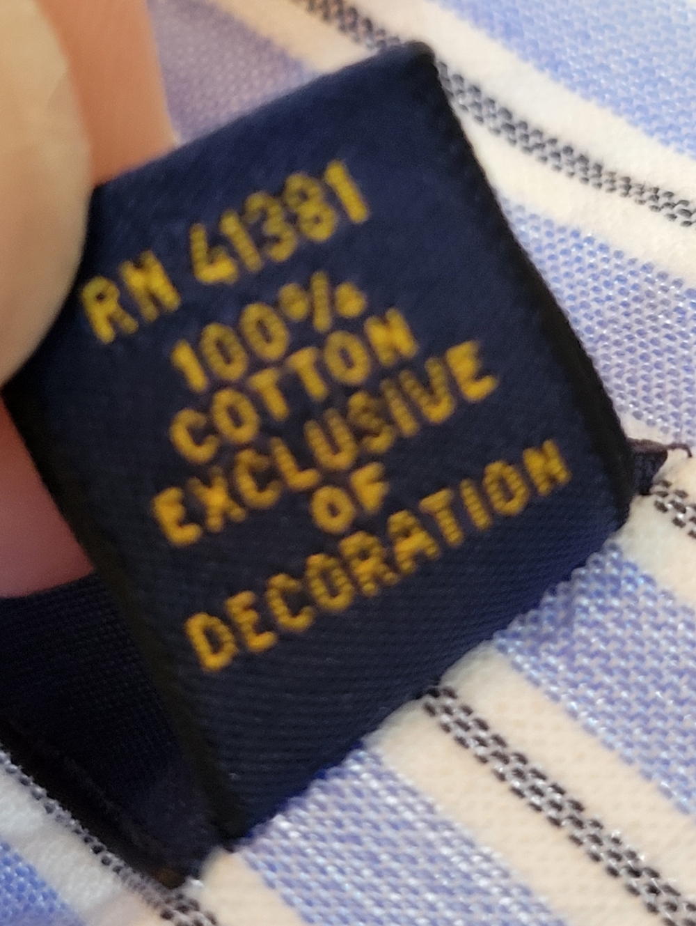 Polo Ralph Lauren Pin Striped Classic Short Sleeve 100% Cotton Button Up Shirt L - Picture 6 of 6